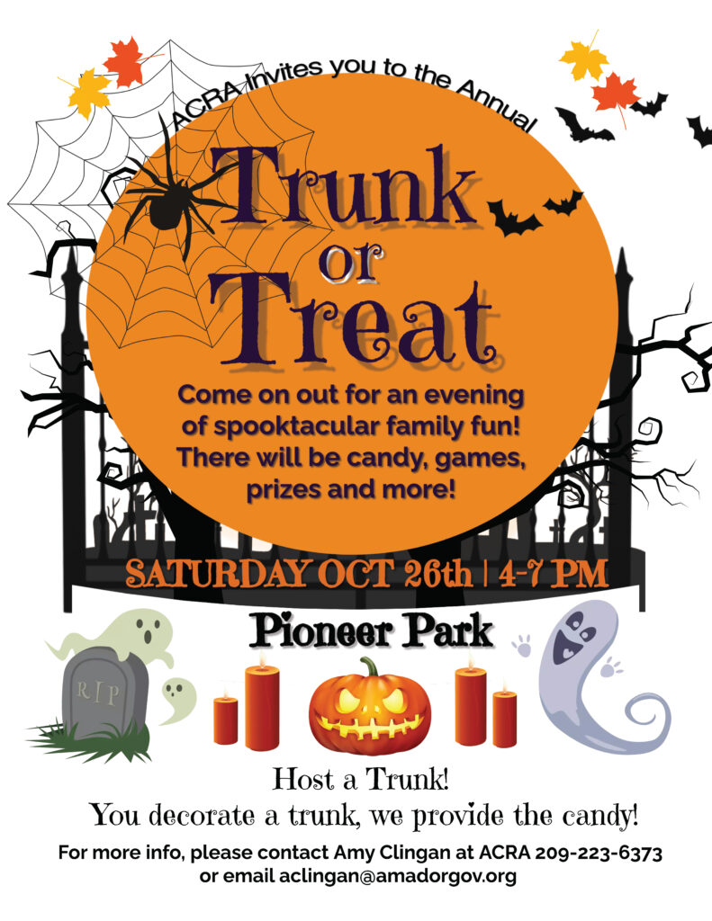 Pioneer Trunk or Treat Flyer