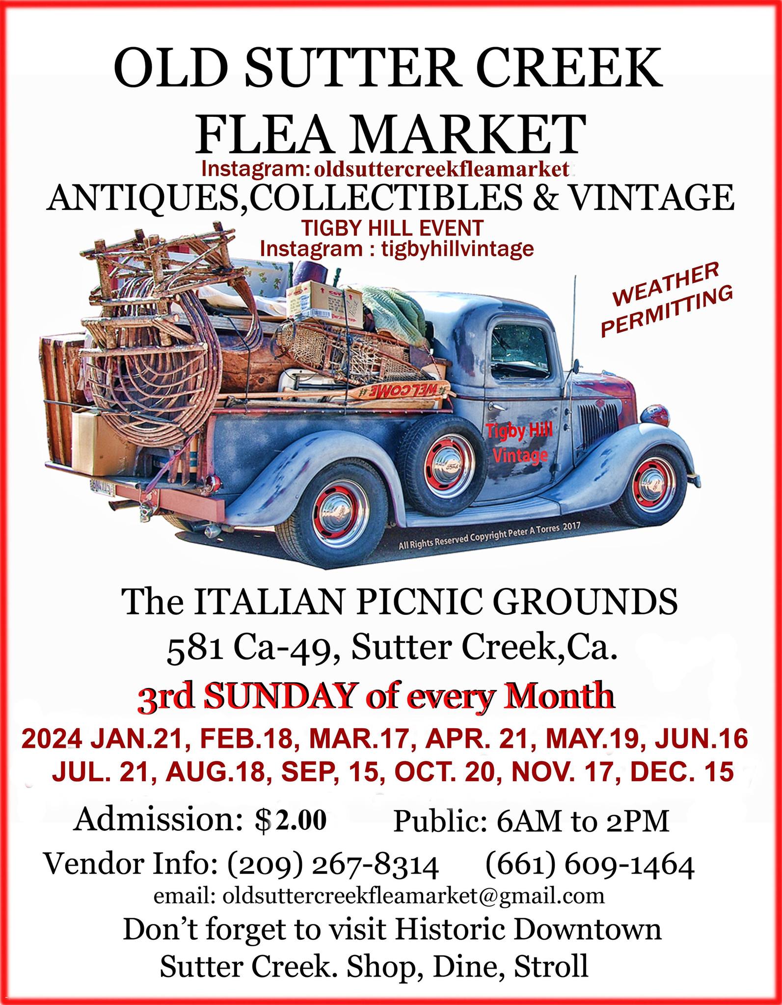 Old Sutter Creek Flea Market Flyer