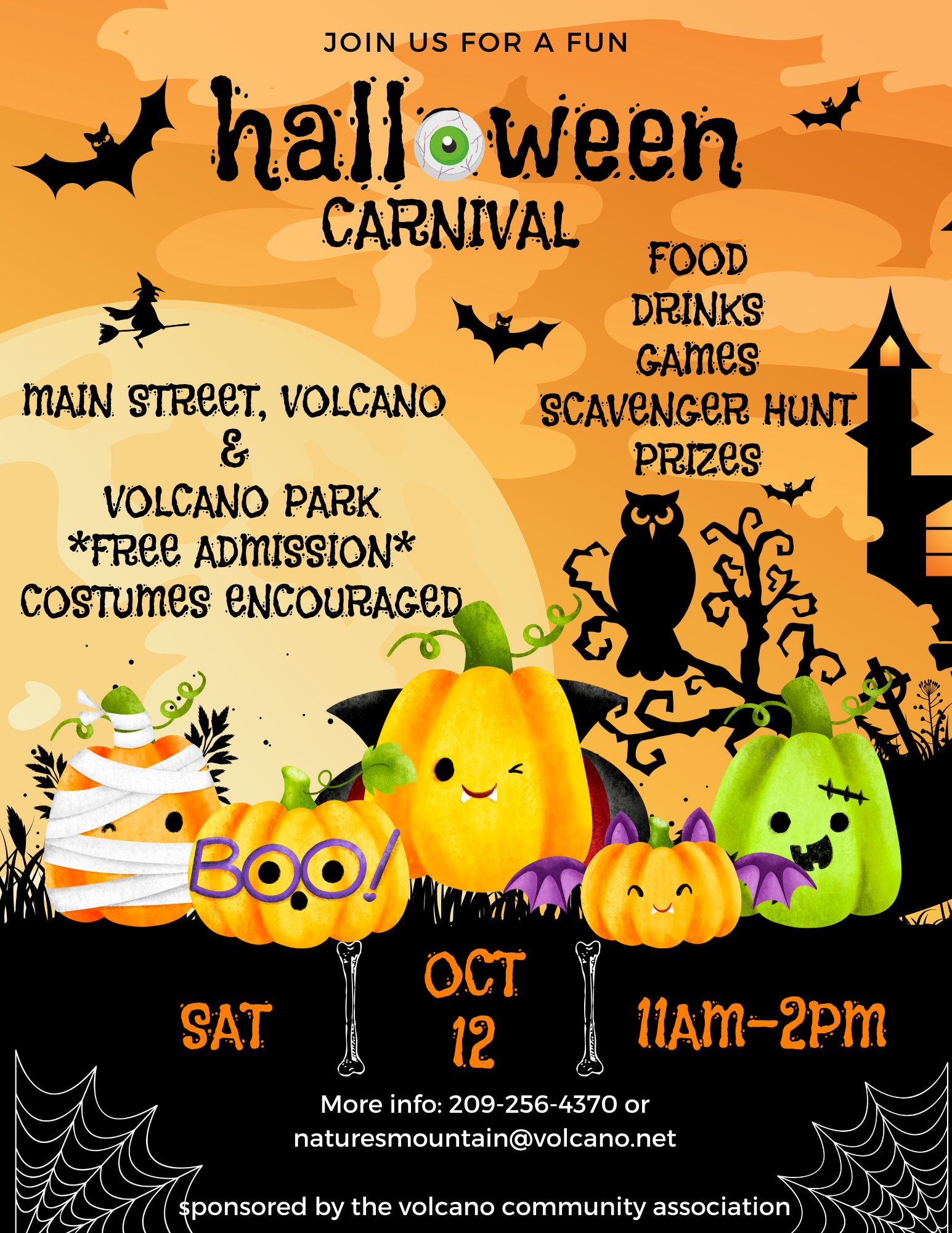 Volcano Halloween Fun Fest Flyer