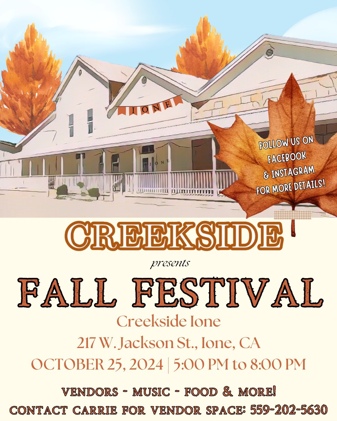 Creekside Ione Fall Festival Flyer