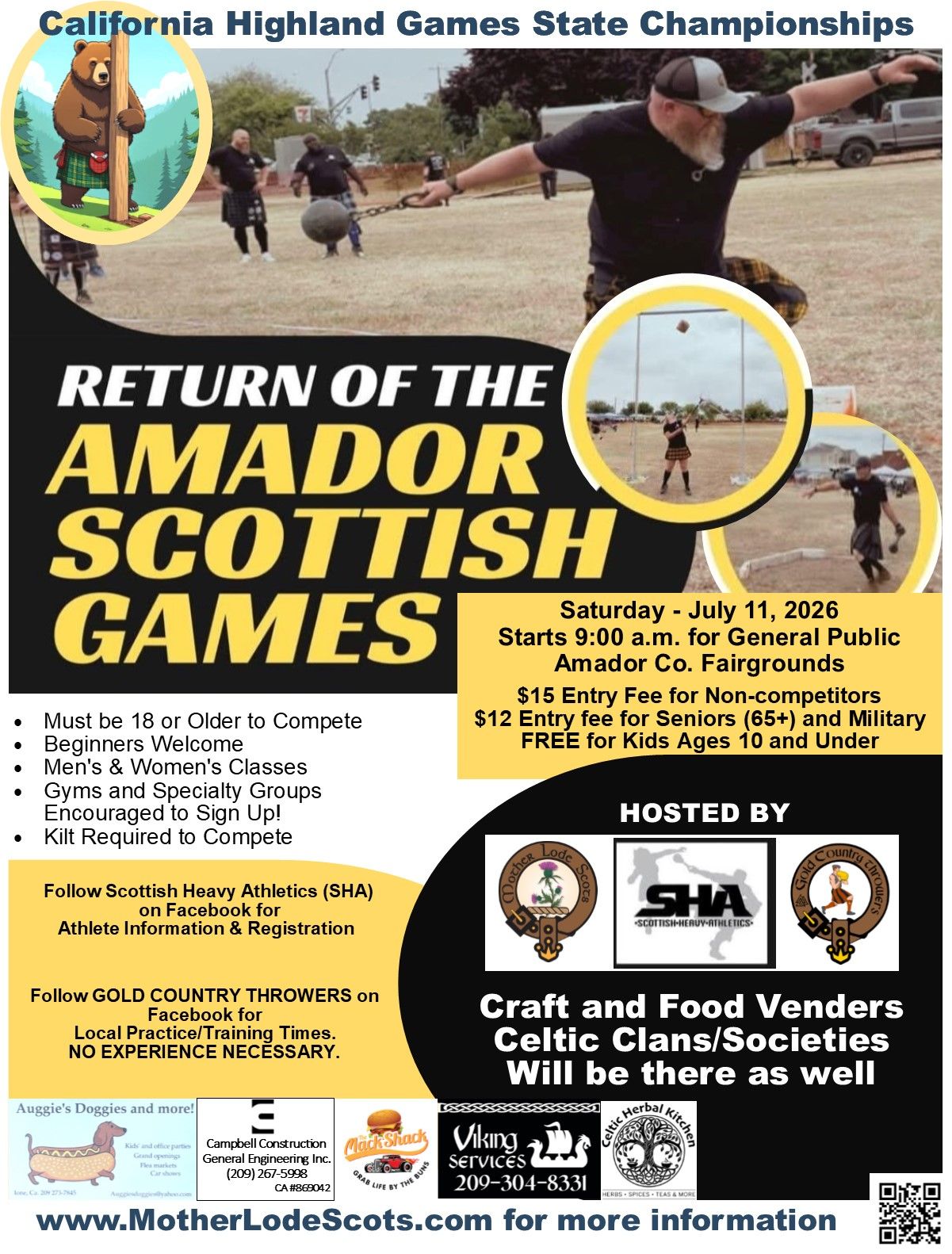 Amador Scottish Games 2026