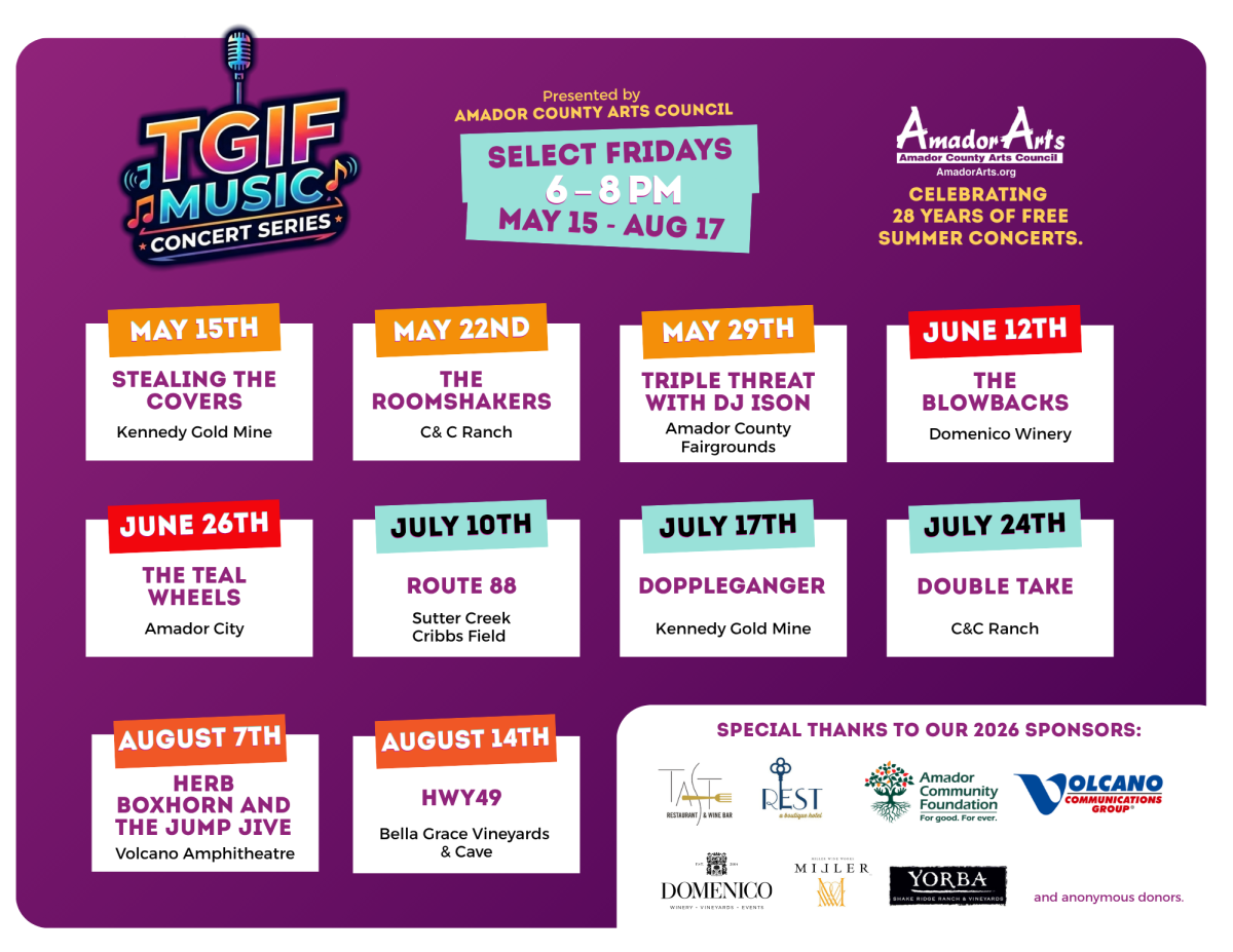 2026 AmadorArts TGIF Music Concert Series